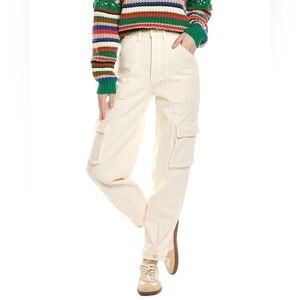 Mother The Curbside Flood White Eggnog Wash Cargo Jean Size 29 EUC